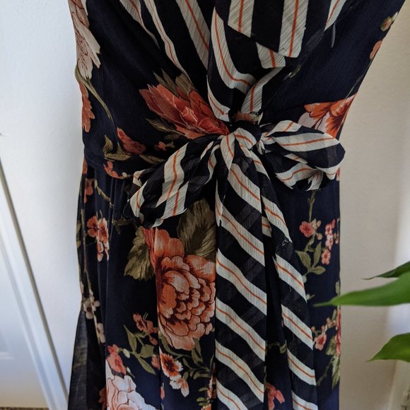 Mixed Pattern Dressy Summer Dress - Picture 3 of 5